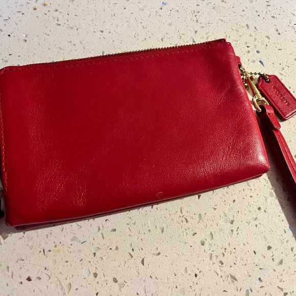 Coach Wristlet Bright Red - Picture 3 of 7